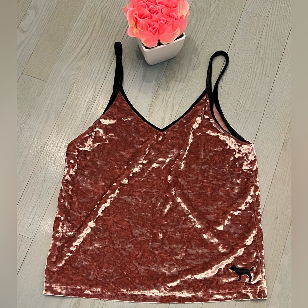 💖VS PINK CRUSHED VELVET TANK TOP💖